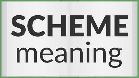 SCHEME Meaning in Tagalog .